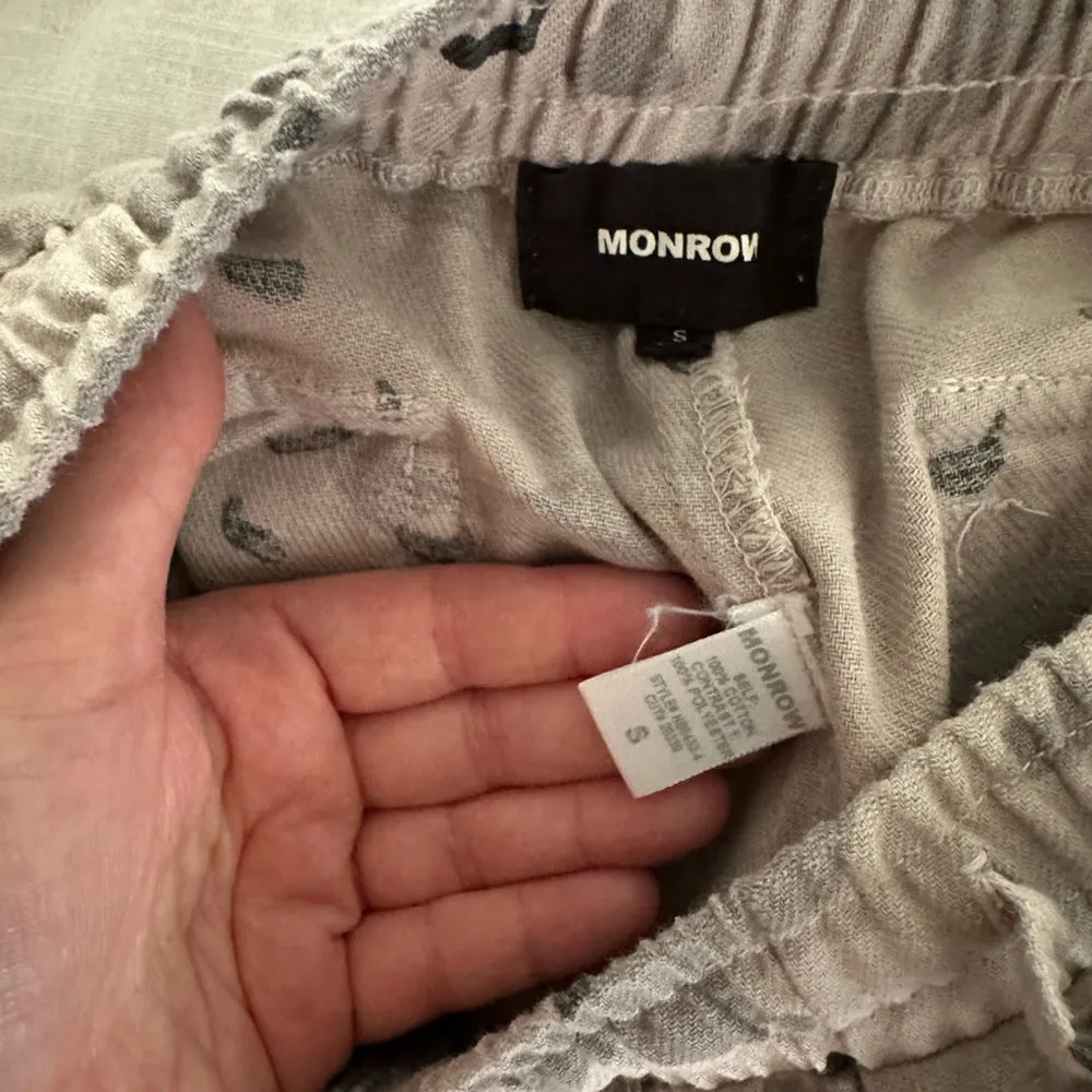 Monrow Women’s Small Camo Jogger Pants Black - Image 7