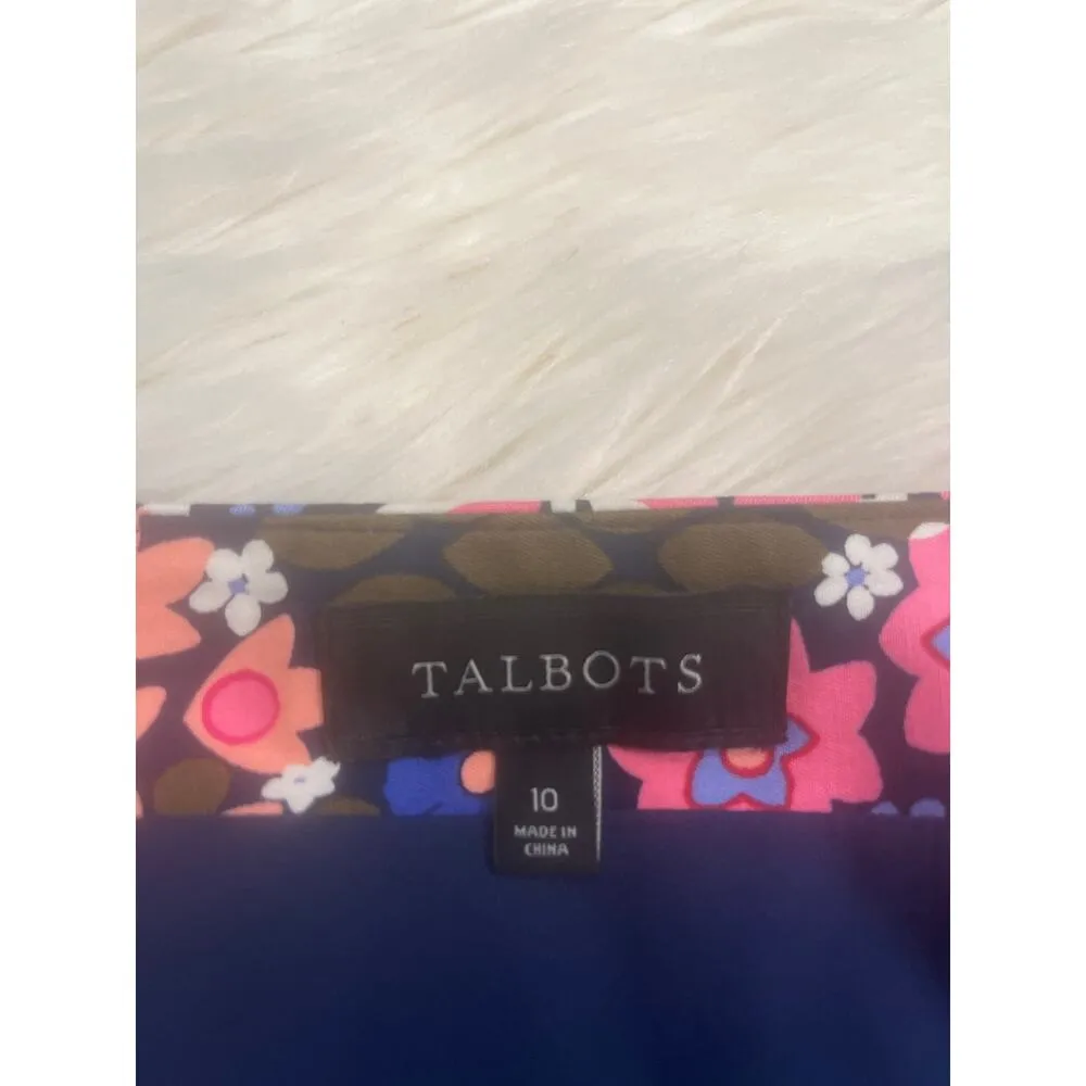Talbots stretch cotton floral skirt 10 - Image 6