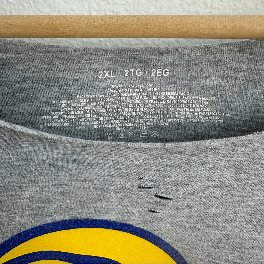 Los Angeles Rams off the shoulder T-Shirt - Image 2
