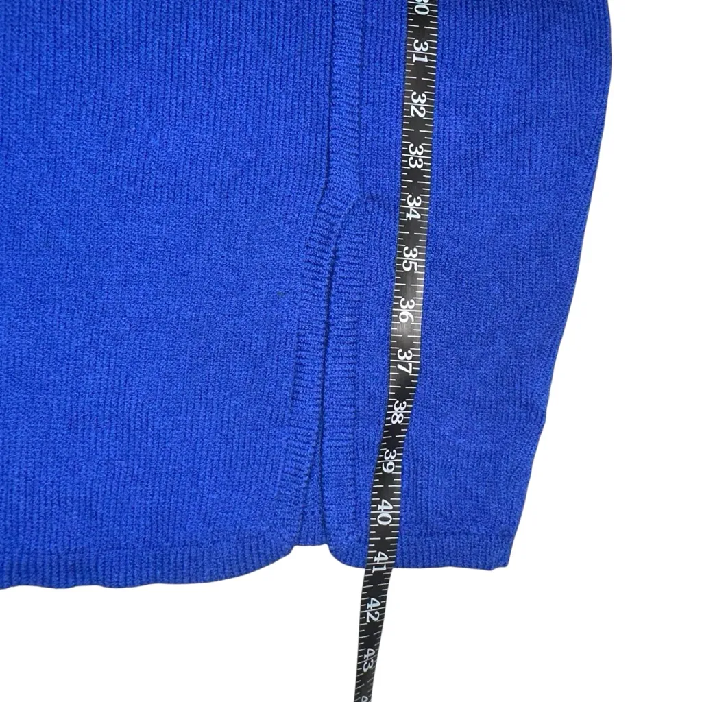 St. John Vintage Santana Knit Royal Blue Faux Wrap Dress - Image 7