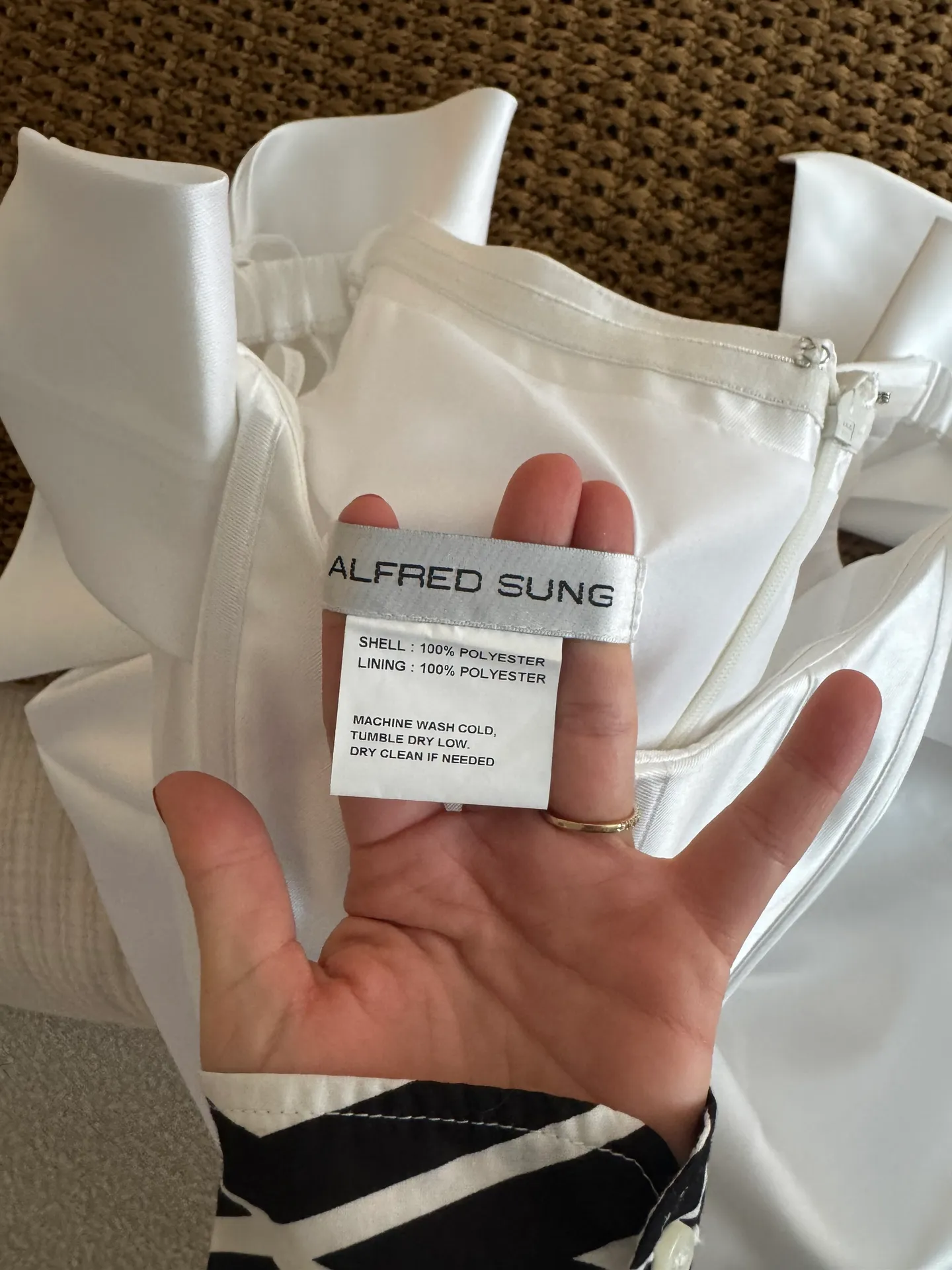 White Corset Mini Dress With Bow Sleeves  - Image 10