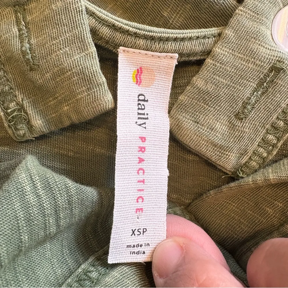 Daily practice by Anthropologie la playa del amor jumpsuit cargo pockets Green - Image 9