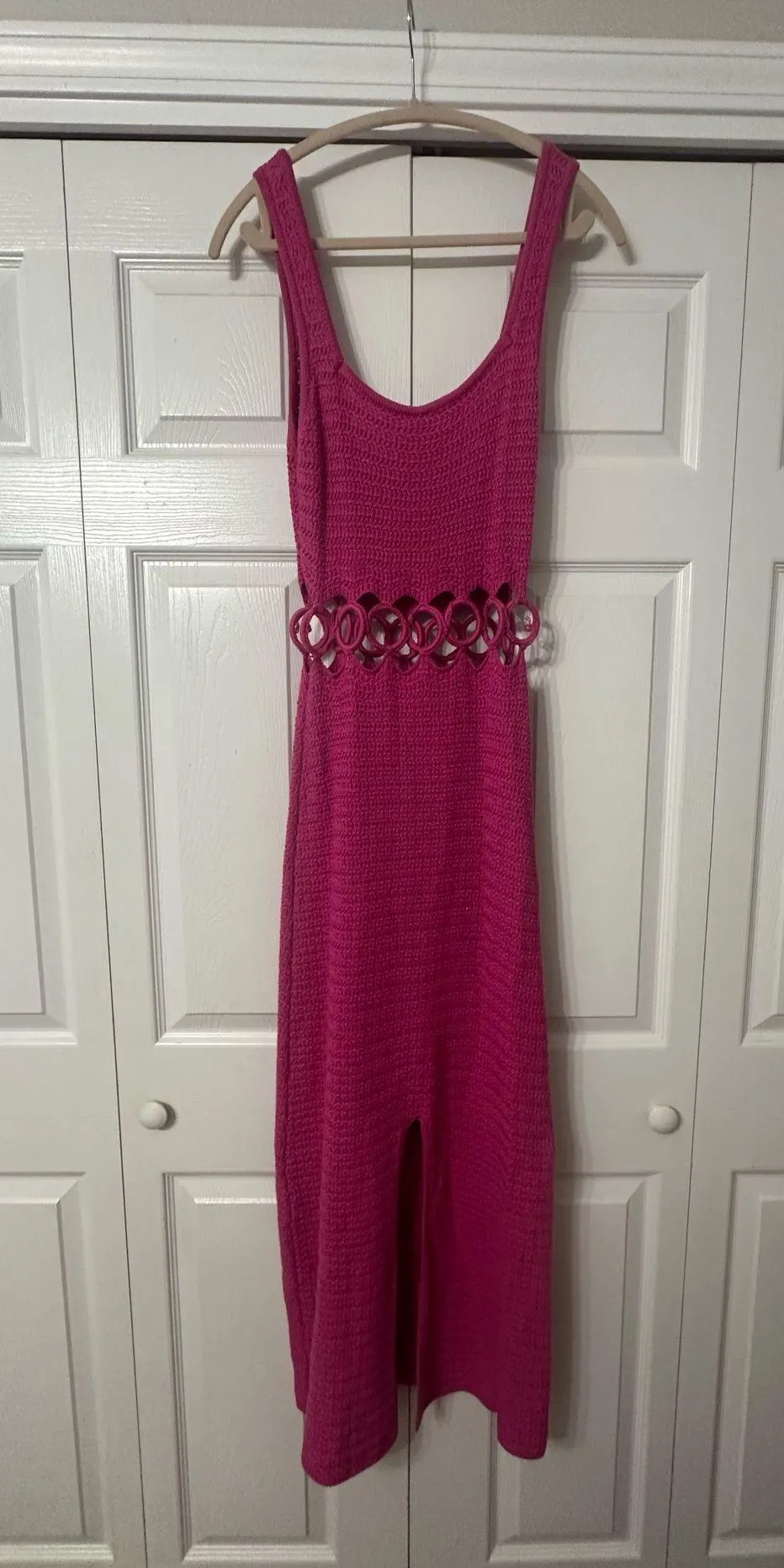 Pink knit maxi dress with cut-out detail!! - Image 2