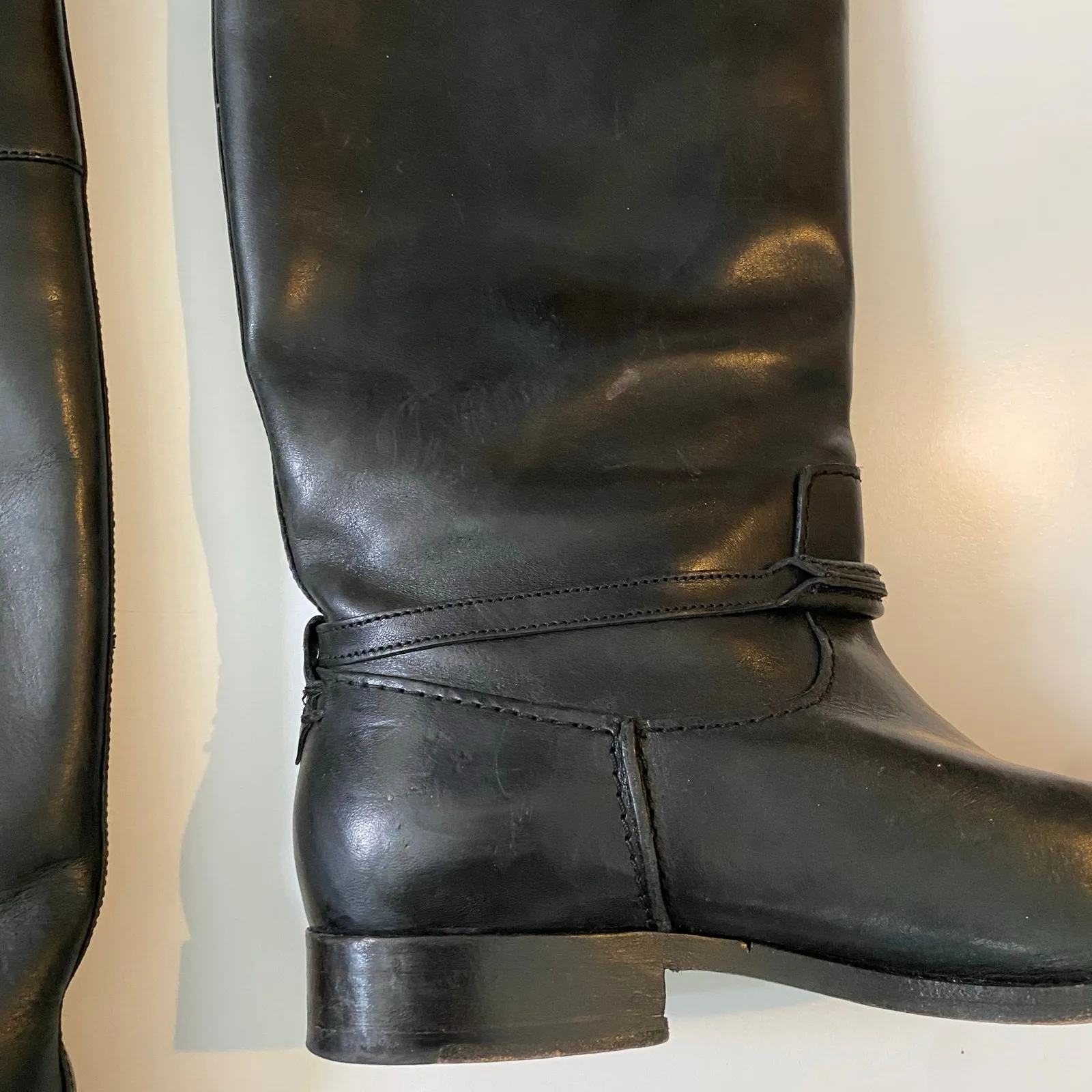Frye Melissa Seam Harness Boots Black Size 7.5B - Image 2