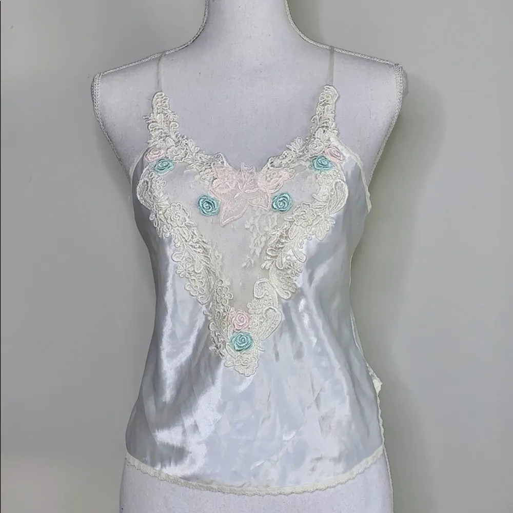 Vintage Victoria’s Secret Satin Rosette Camisole - Image 3