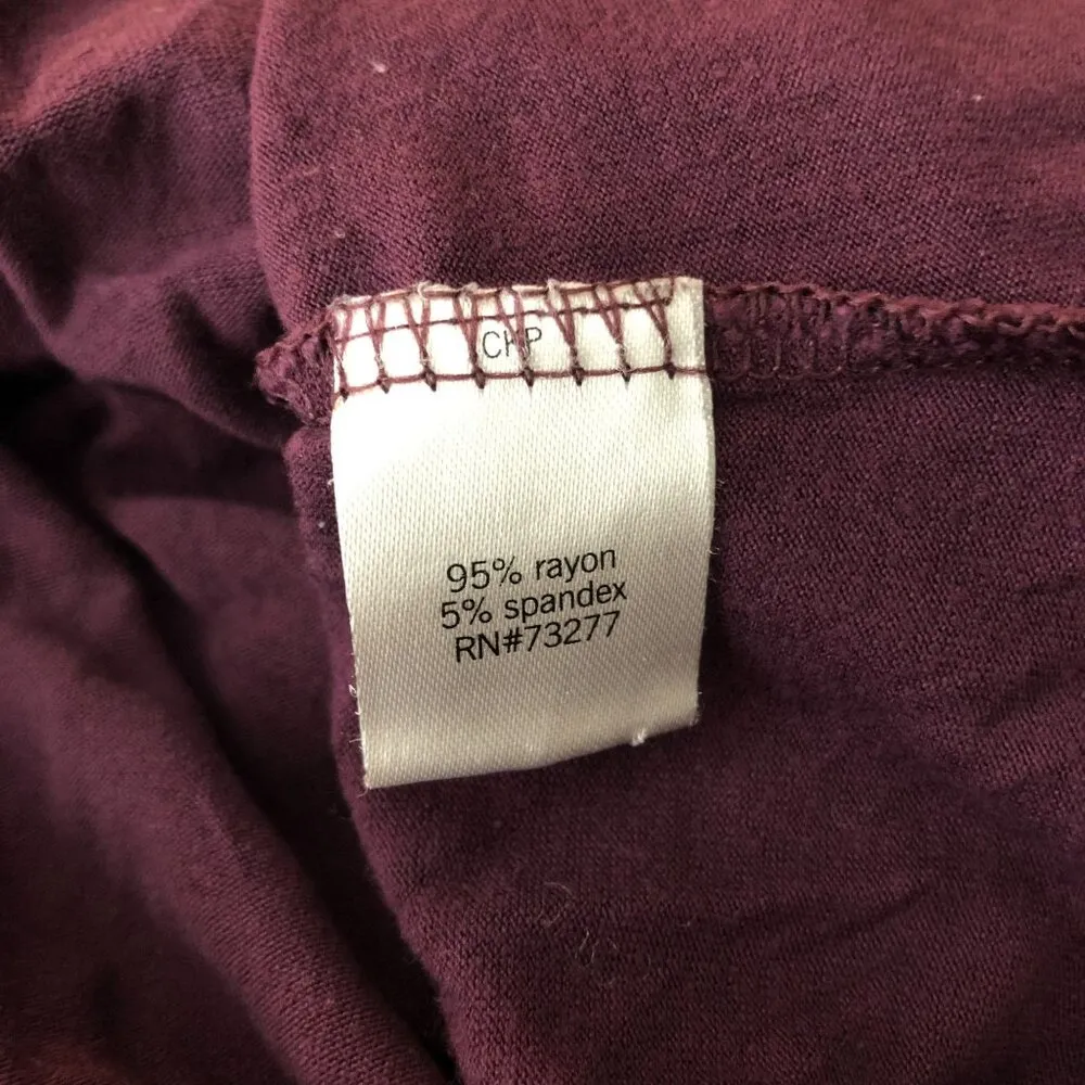 Apt. 9 Womens Long Sleeve Purple Tunic Top Geometric Print Rayon/Spandex L - Image 4