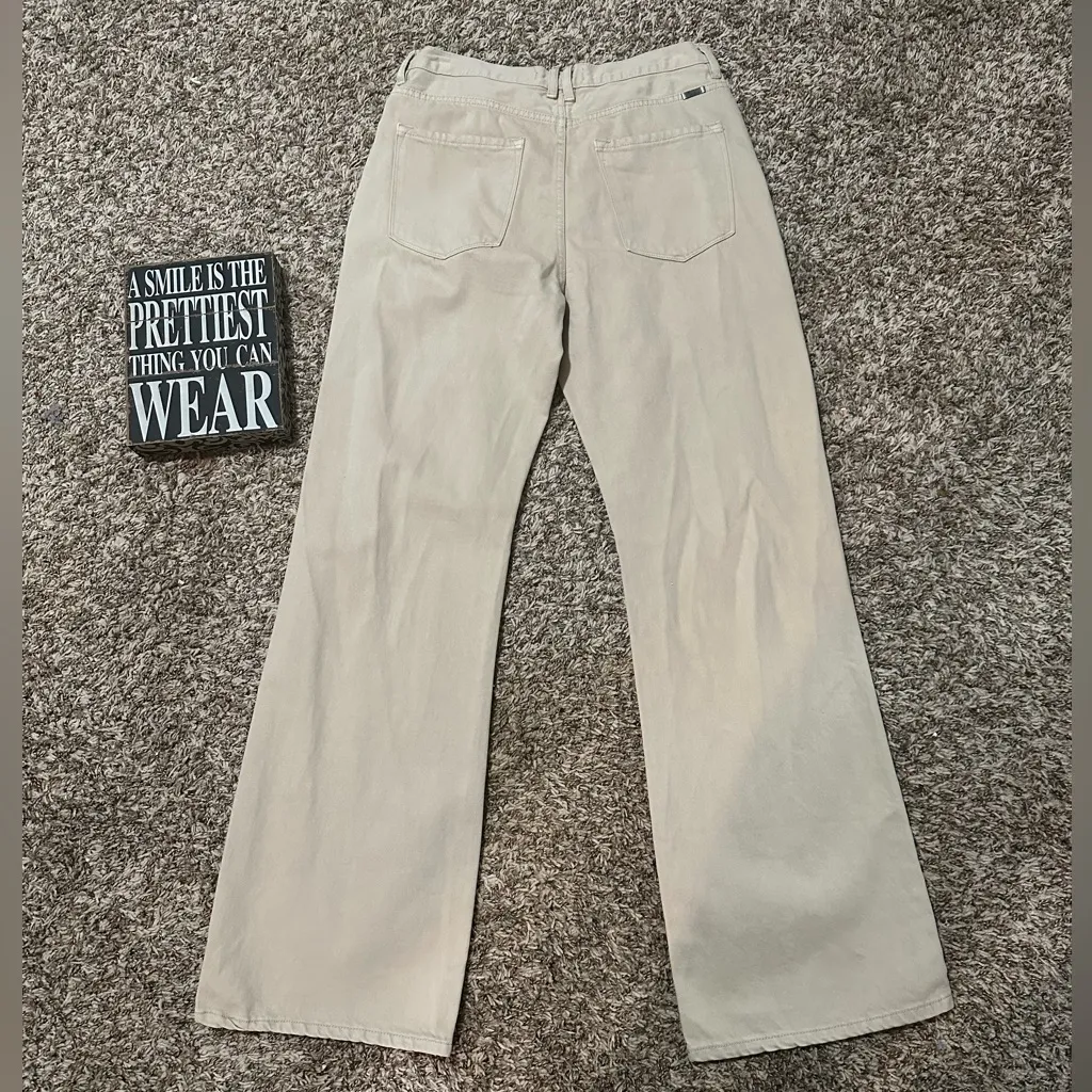 KanCan Women’s Taupe 90's Ultra High Rise Wide Leg Jeans size 11/29 KC7373TP Tan - Image 5