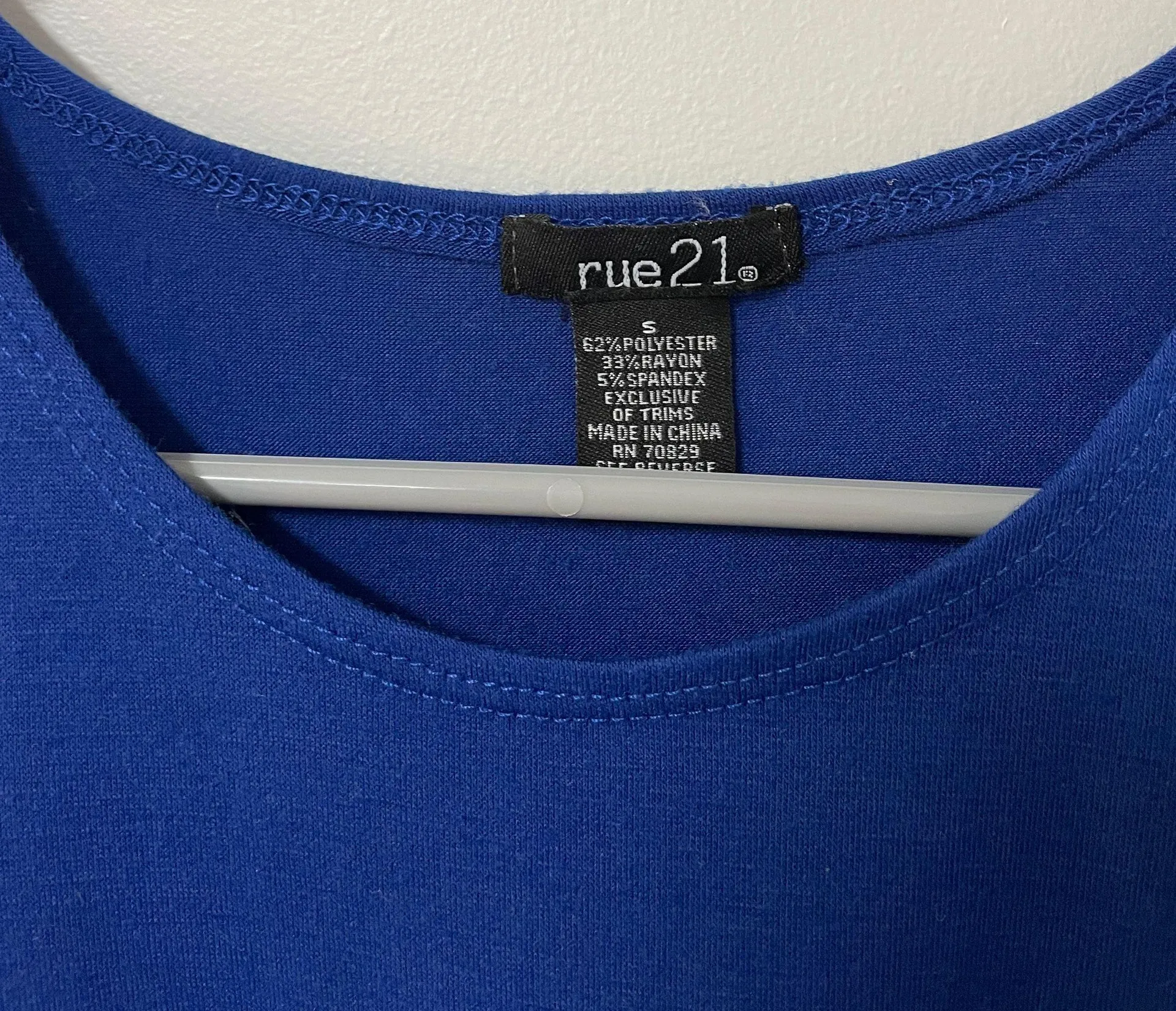 Royal Blue Shoulder Cut-Out Top - Image 3