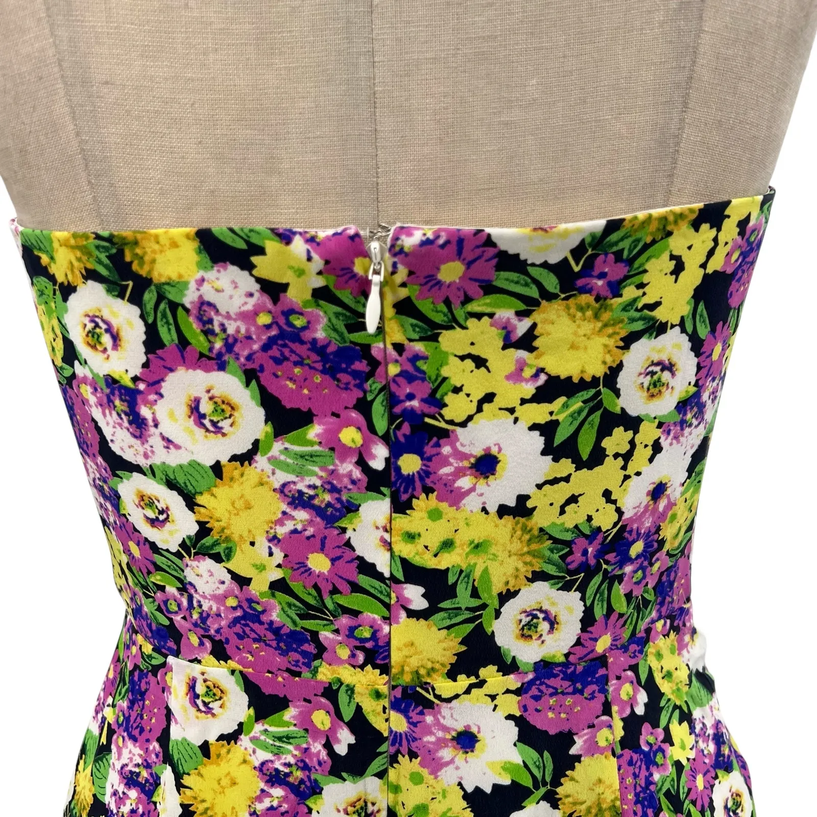 Yumi Kim Gardenia Floral Date Night‎ Mini Dress Strapless Yellow Size Medium - Image 8