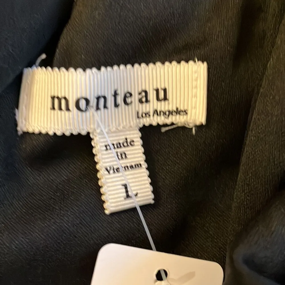 Monteau  black/white romper with zipper pockets side splits on legs 5G - Image 6