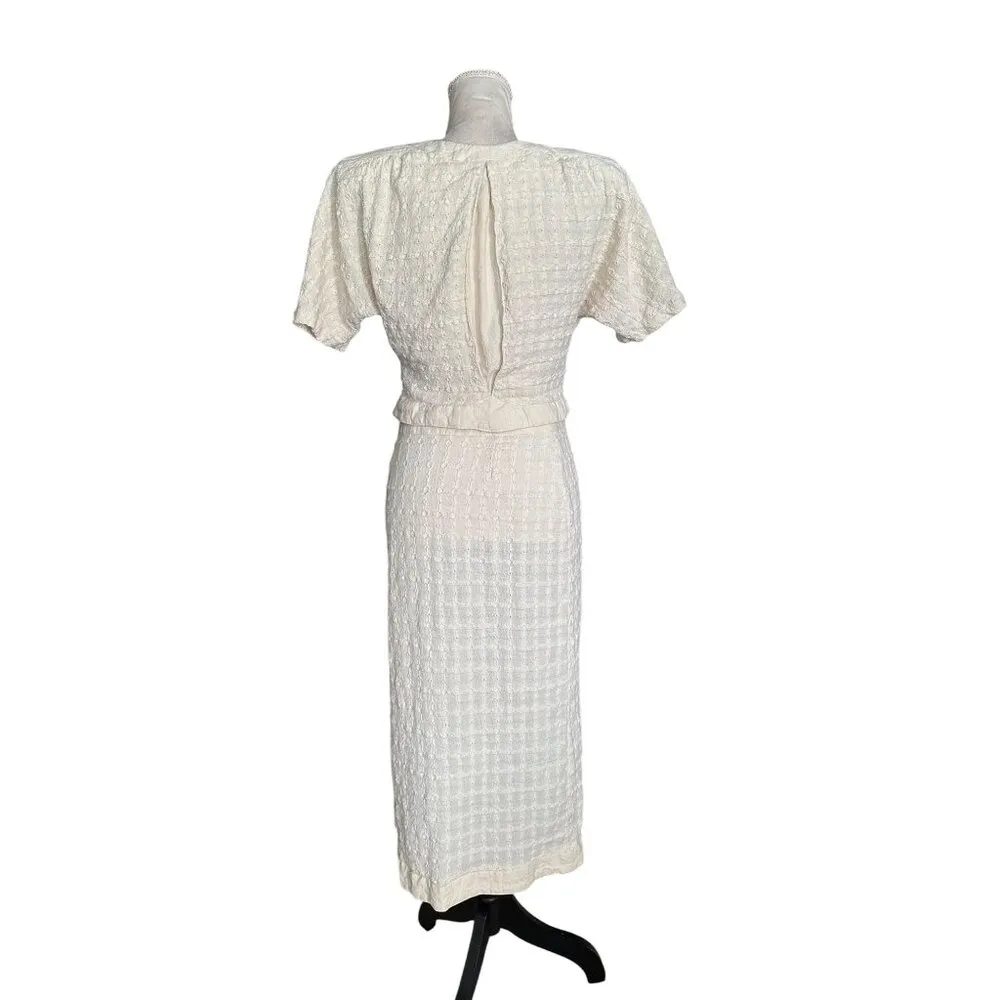 Vintage 2Pc Skirt Set By Jose Martinez Puff Sleeve Jacket & Wrap Skirt Z M READ Size M - Image 16