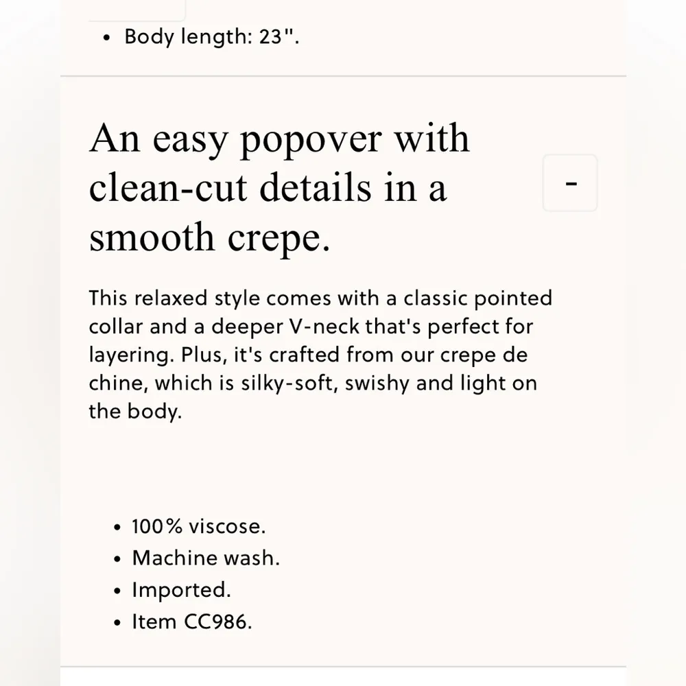 J Crew Bungalow Popover Top In Crepe De Chine Sheer Short Sleeve XXL Ivory NWT - Image 6