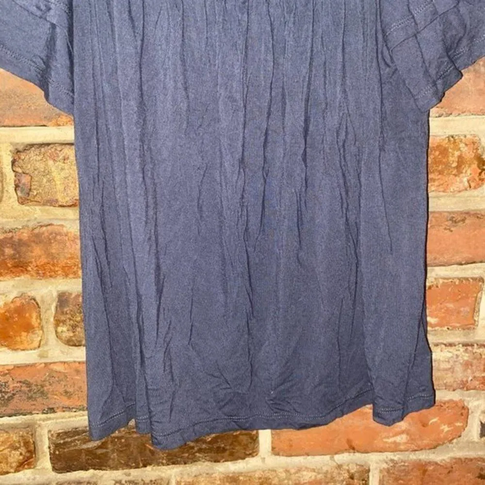 American Eagle Soft & Sexy Blue Flutter Sleeve Smocked Top Women's Size Small - Image 4