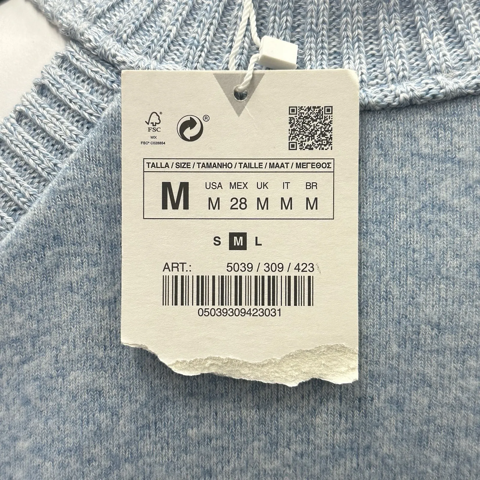 ZARA Cable knit‎ top with cut out detail - Image 9