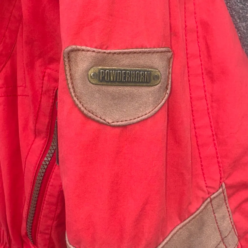 Powderhorn Red & Black Ski Vintage Snowboard Snowsuit Women's Size 8 - Image 7