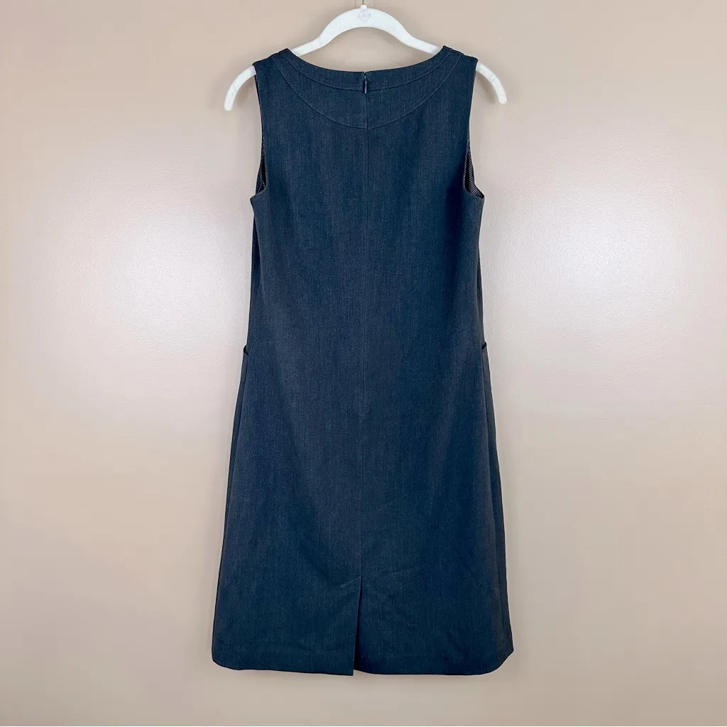 Atelier Gray Front Pocket Sleeveless Dress 4 Academia Goth Librarian - Image 4