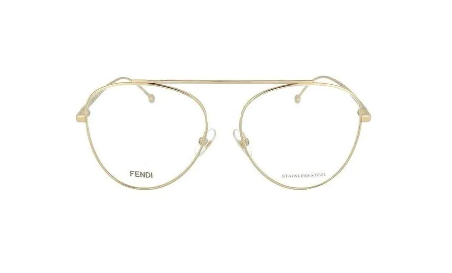 FENDI Aviator Eyeglasses FF0352 J5G Gold 56mm - $460 Retail - Image 6