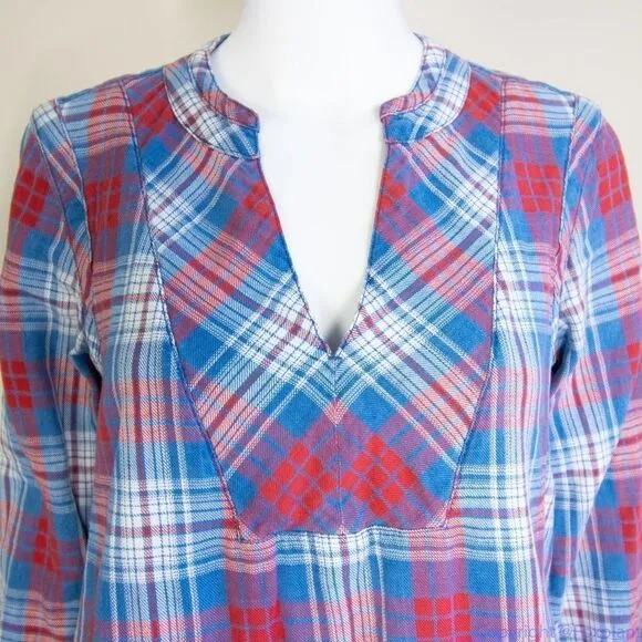 Madewell Indigo-Dyed Popover Shirt in‎ Casey Plaid, size M - Image 5