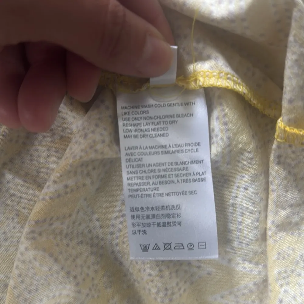 Maeve Yellow Midi Dress Medium Summer Dress Flowly Printed Casual - Image 8