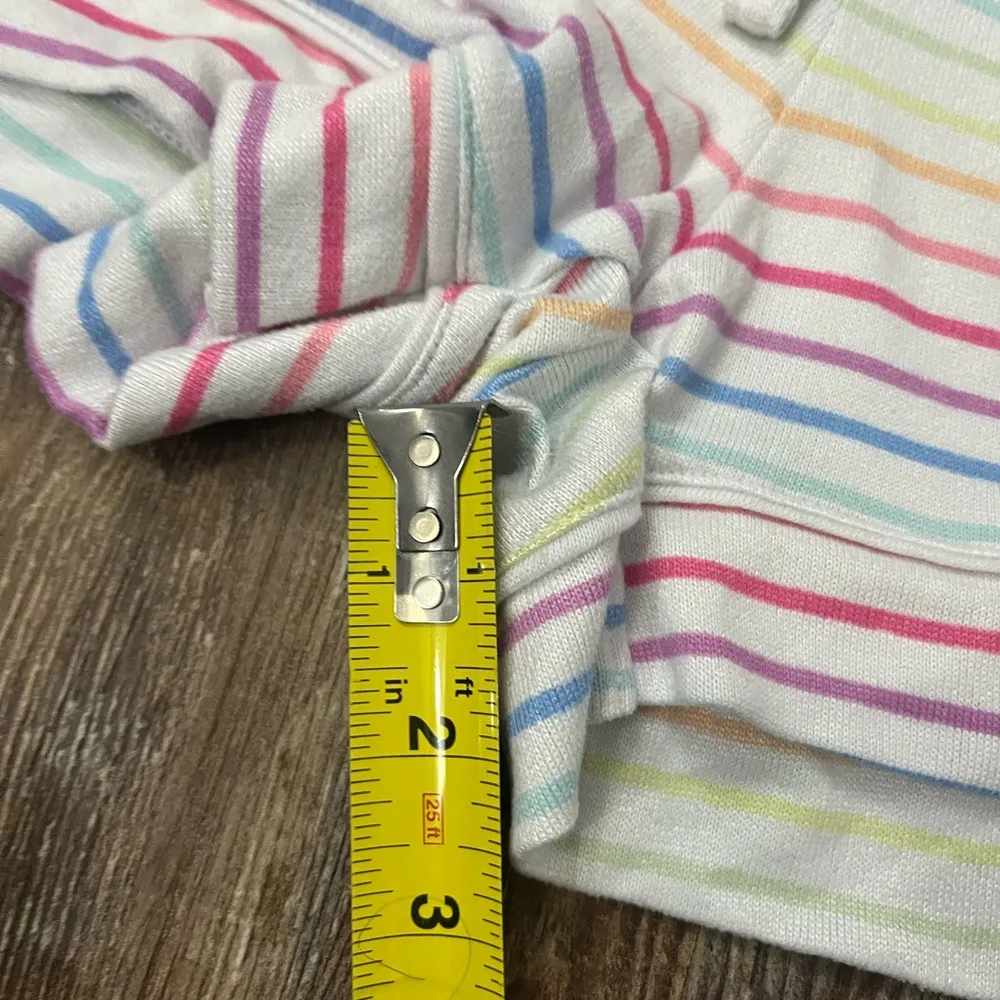 KIKIT Rainbow Striped Pajama Lounge Set Drawstring Waist Size Medium - Image 11