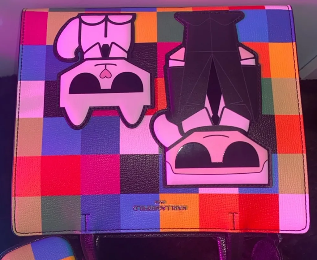 Karl Lagerfeld Paris Maybelle and Choupette patch Satchel Multi Color - Image 1