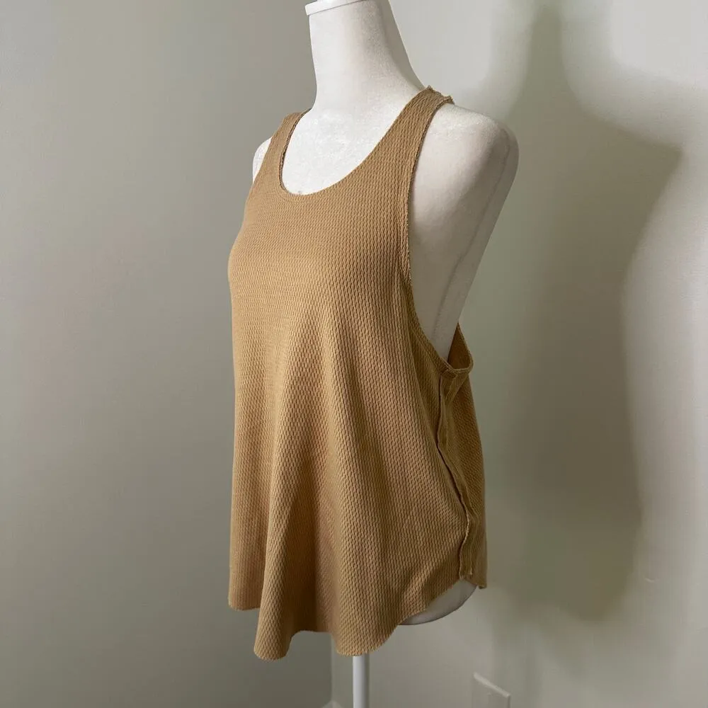 We the Free (Free People) light brown/tan textured tank top size S - Image 2