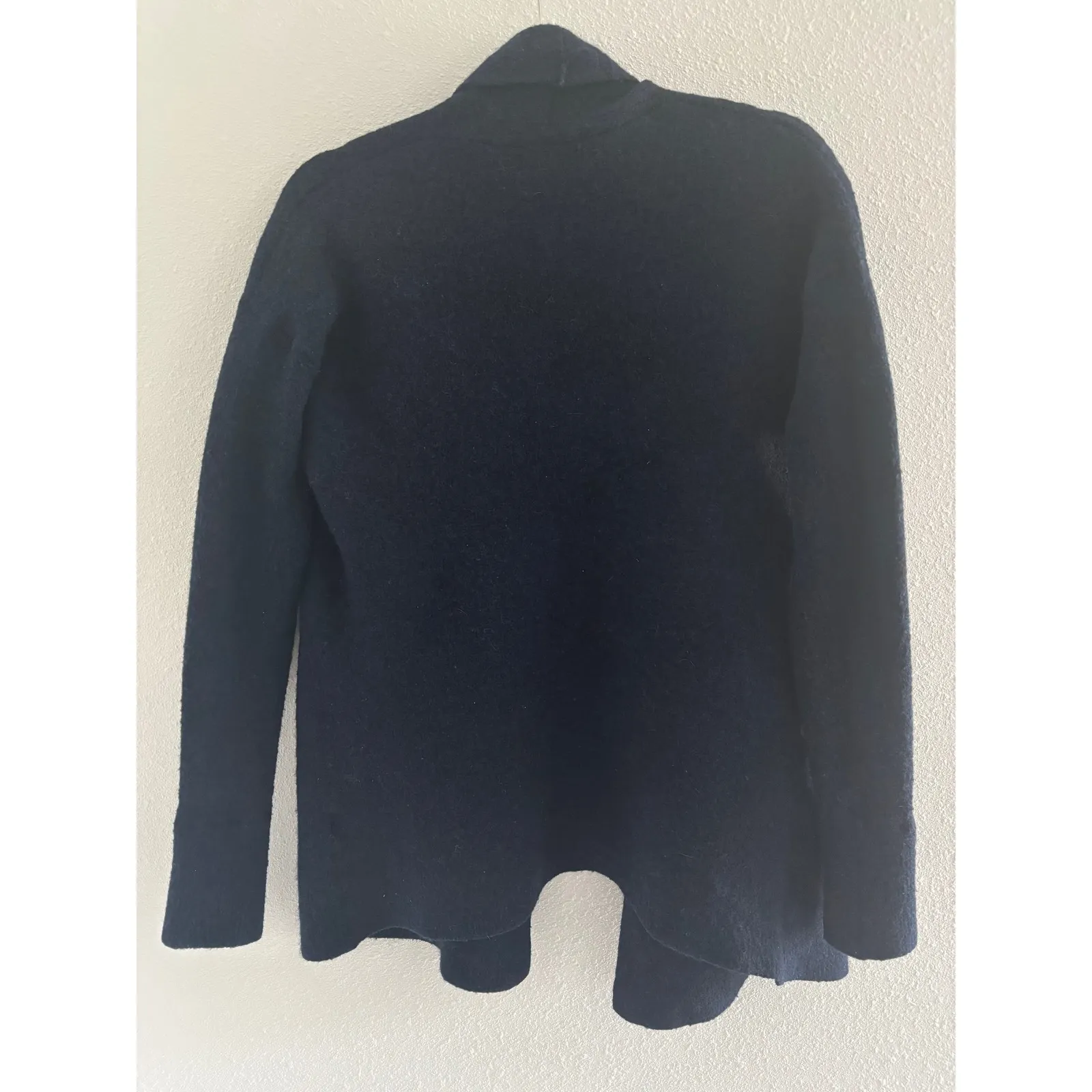 Banana Republic Merino Blend Wool Cardigan Womens Small Blue Pockets Ski Resort - Image 2