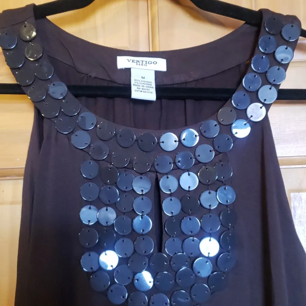 Vintage Vertigo 90's embellished keyhole tunic dress - Image 8