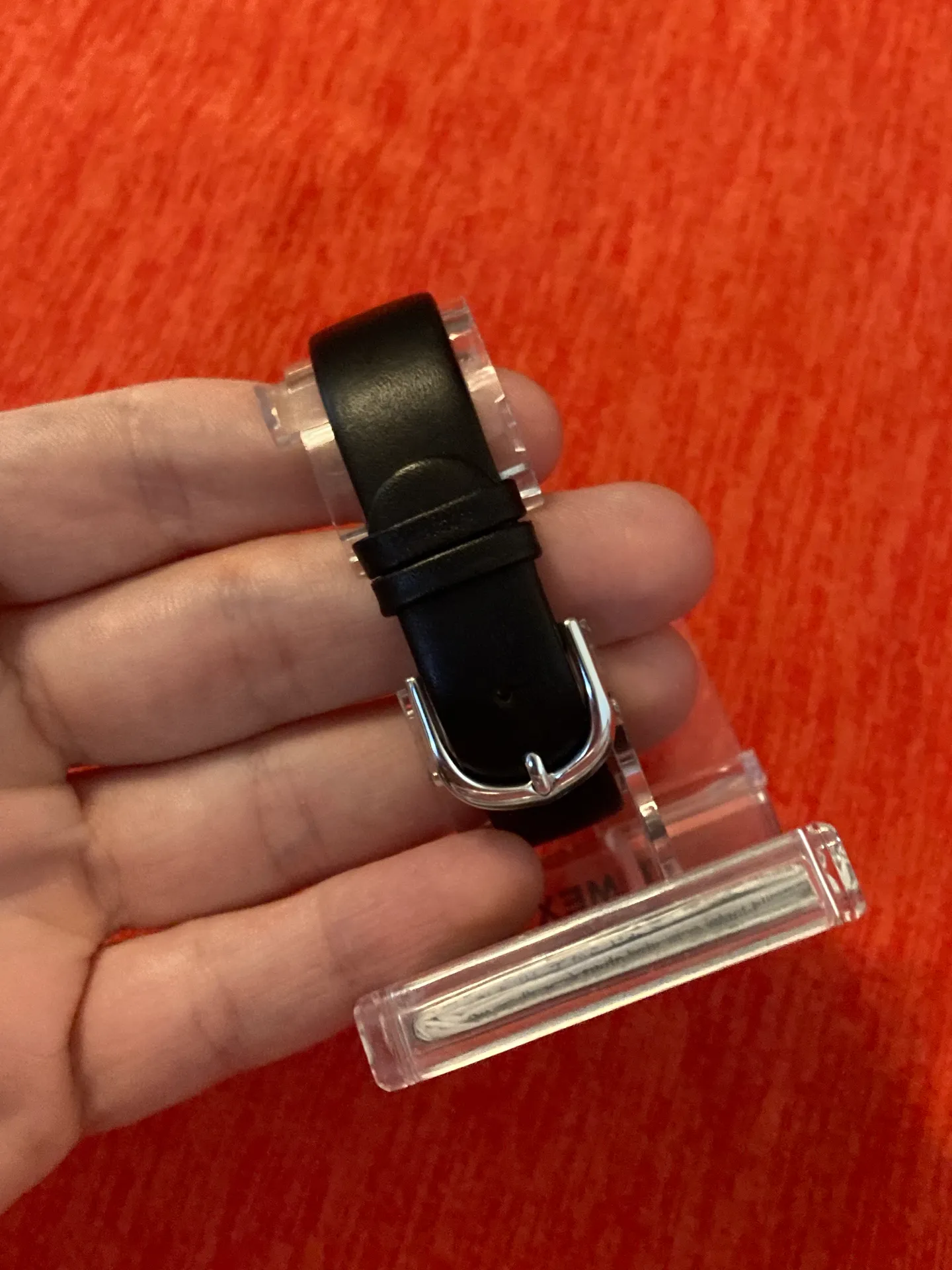 Woman’s silver tone quartz movement stainless steel black carriage by timex - Image 4