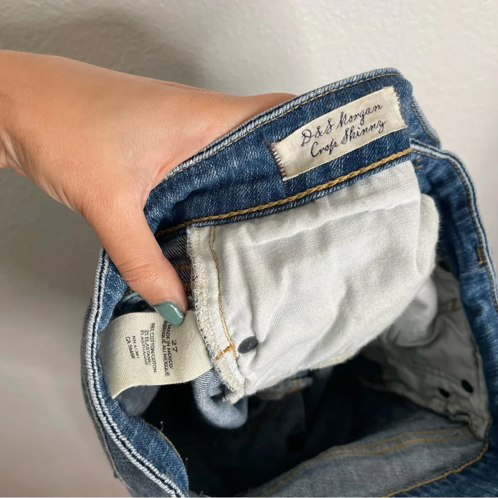 Denim & Supply Ralph‎ Lauren Morgan Crop Skinny Distressed Star Print Size 27 - Image 4