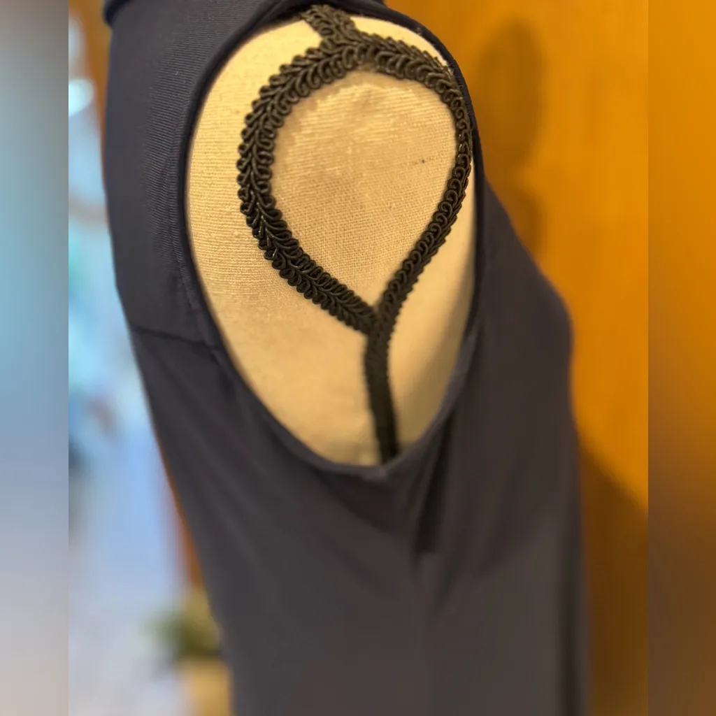 ROZ & ALI  Navy Sleeveless Dress with Zipper Detail - Image 5