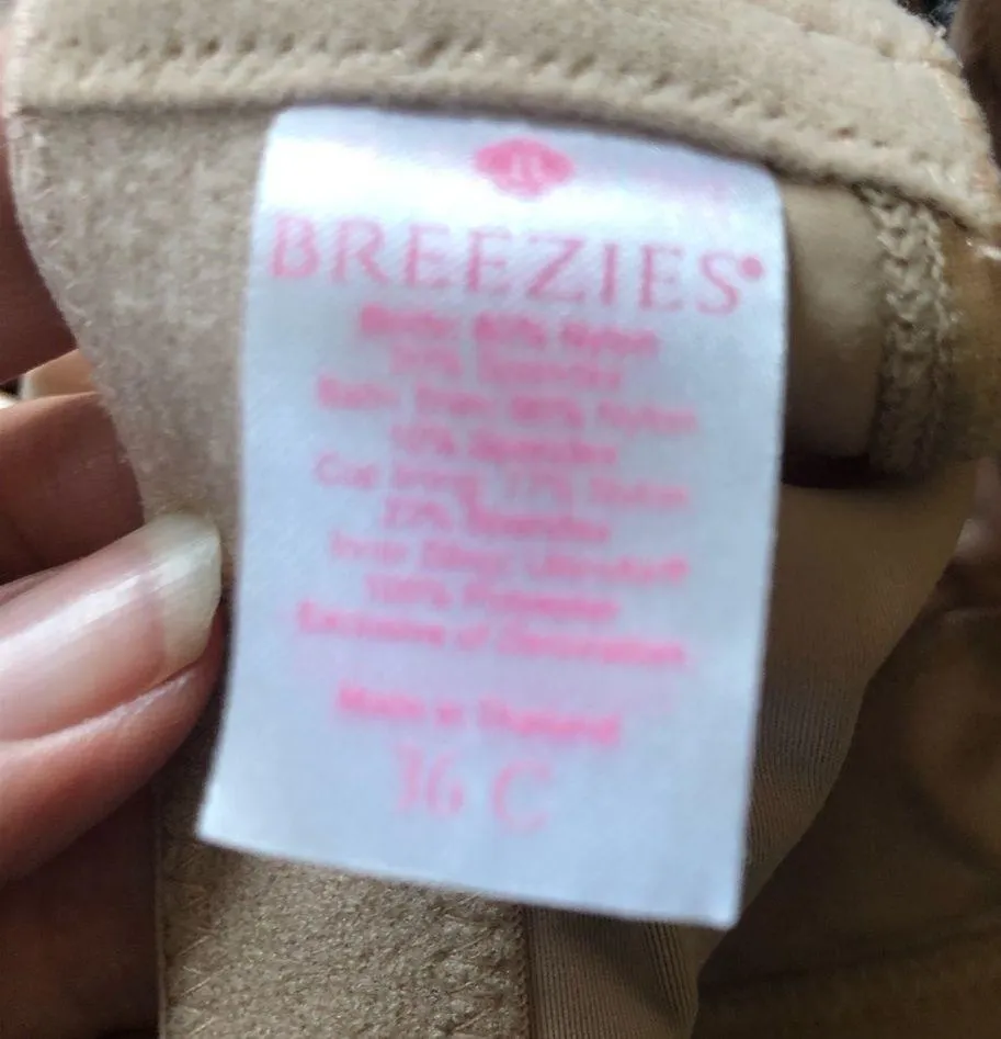 Breezies Full Coverage Satin Trim Wirefree Bra Women's Warm 36C Style# A294620 Size undefined - Image 5