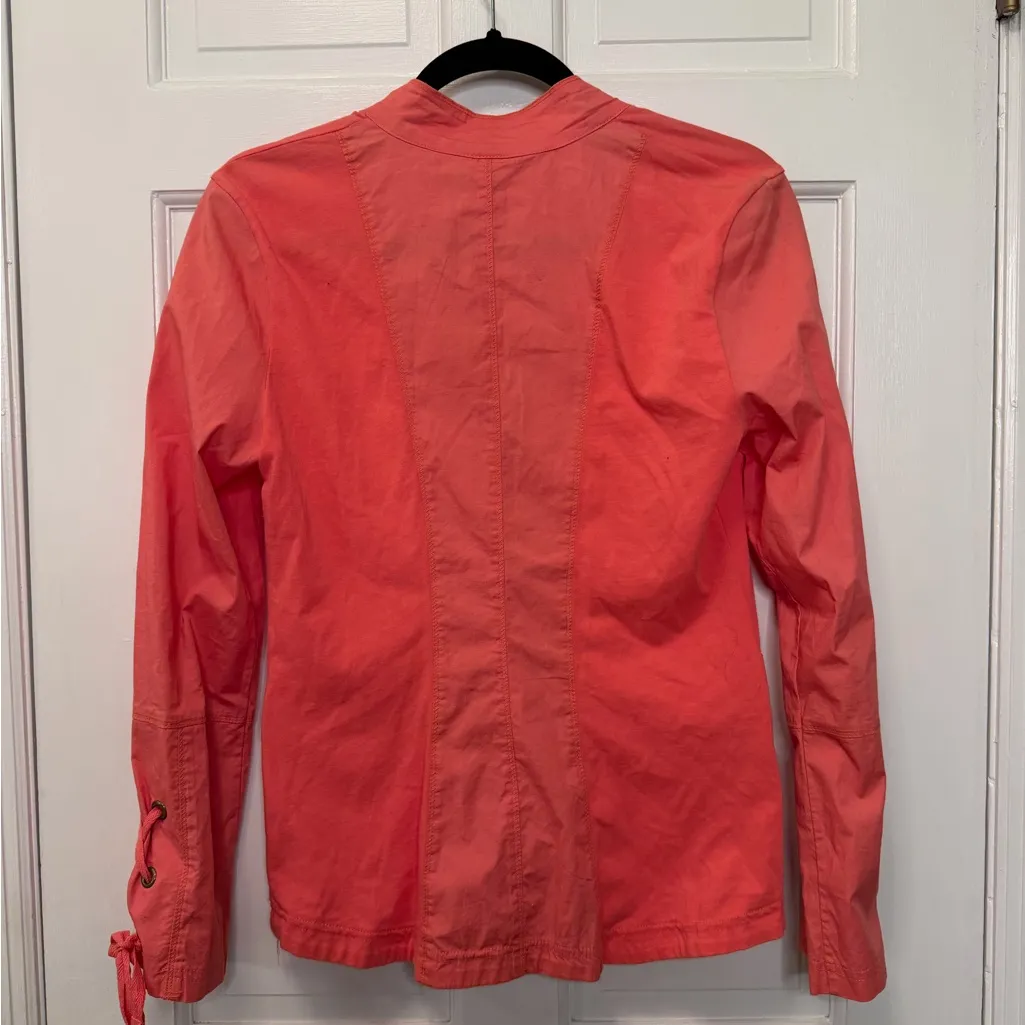 XCVI Coral Zip Front Utility Jacket Size Small - Image 6