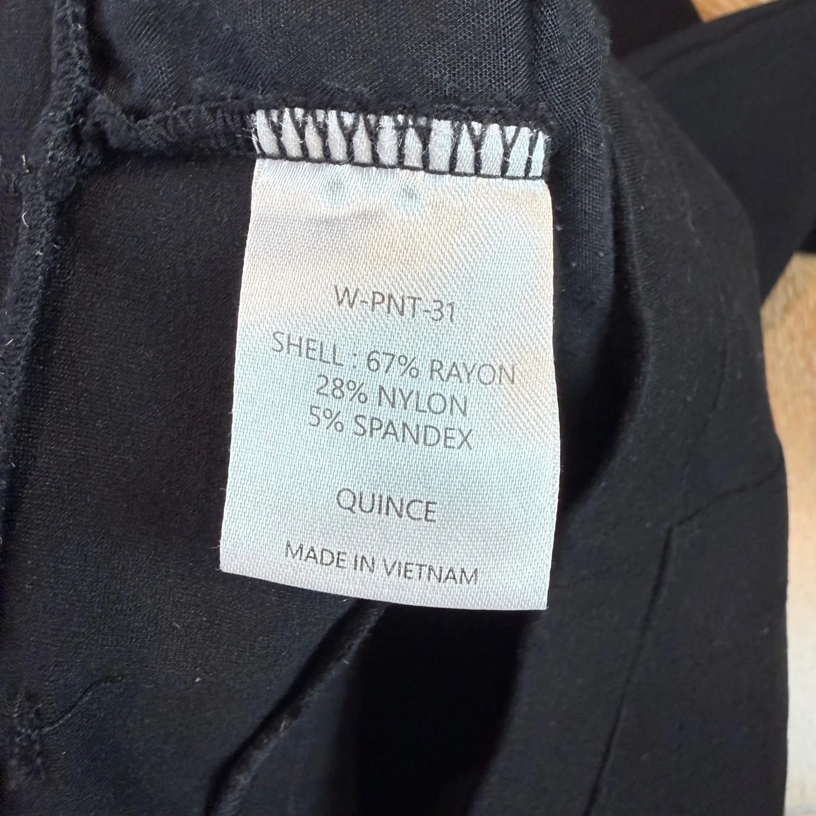 Quince Straight Leg Ponte Pants Pull On Black Size Medium - Image 6