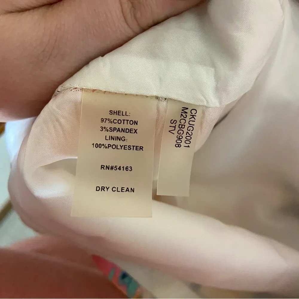 Calvin‎ Klein Water Color Orange Blue White Pink Purple Sleeveless Dress Size 8 - Image 7