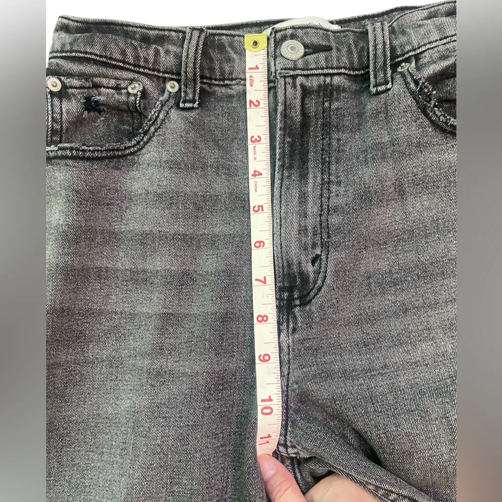 Abercrombie Grey Curve Love Ankle Straight Ultra High Rise Jeans in Size 27/4S - Image 7