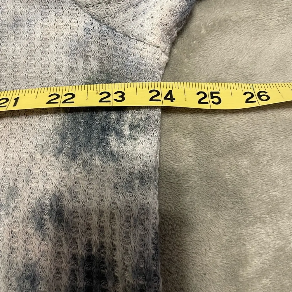 Women’s soft, long sleeve tie-dye print top with cowl neckline NWT - Image 3