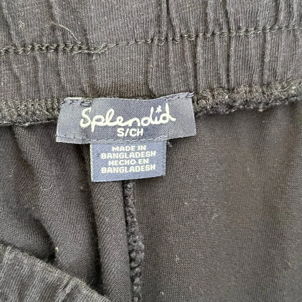 Splendid Pull-on Knit Jogger in Navy Blue High‎ Rise Drawstring Waist, Small - Image 3