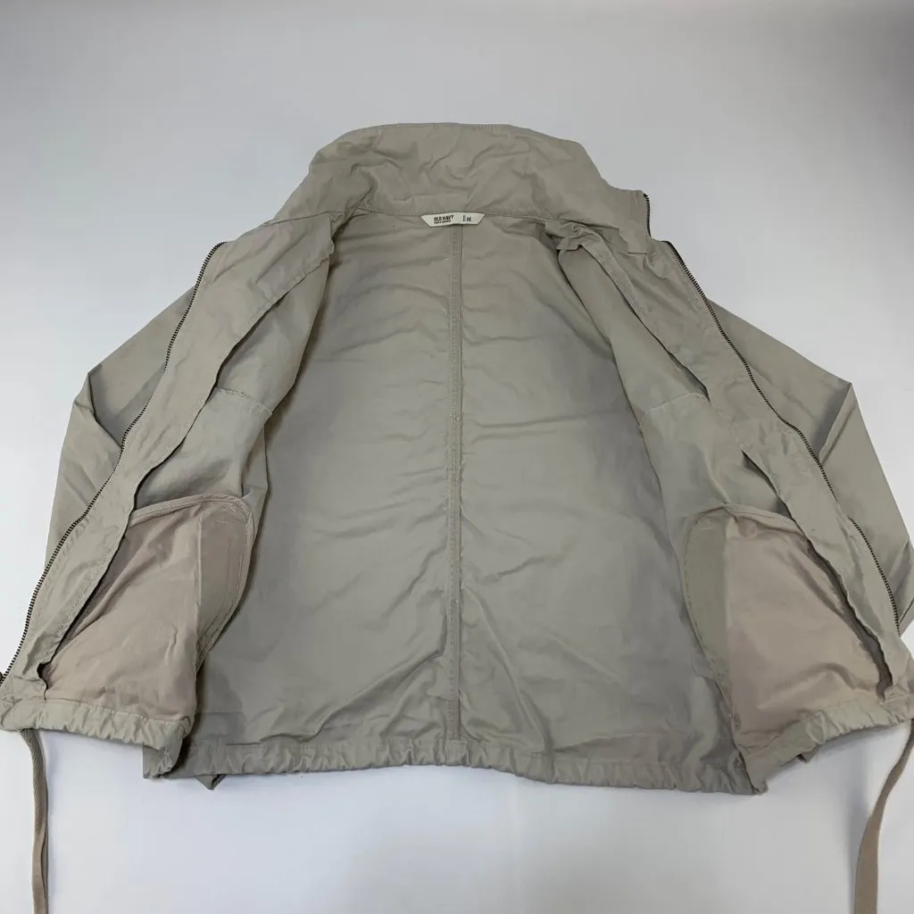 Old Navy Tan Canvas Zip Front Bomber Jacket M - Image 3