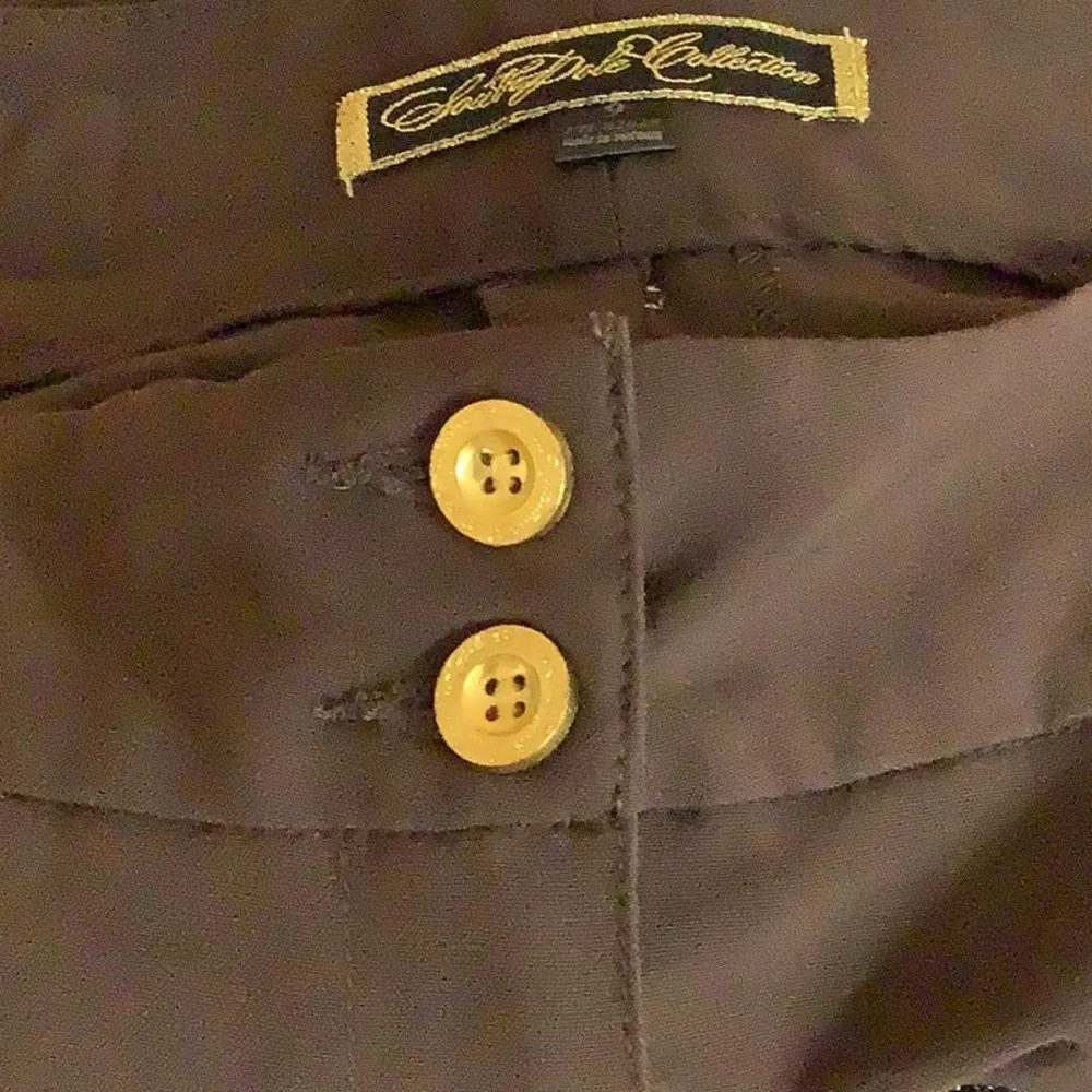 South Pole Collection Size 9 Brown Wide Leg Pants W/Gold Buttons. New With Tags. - Image 7