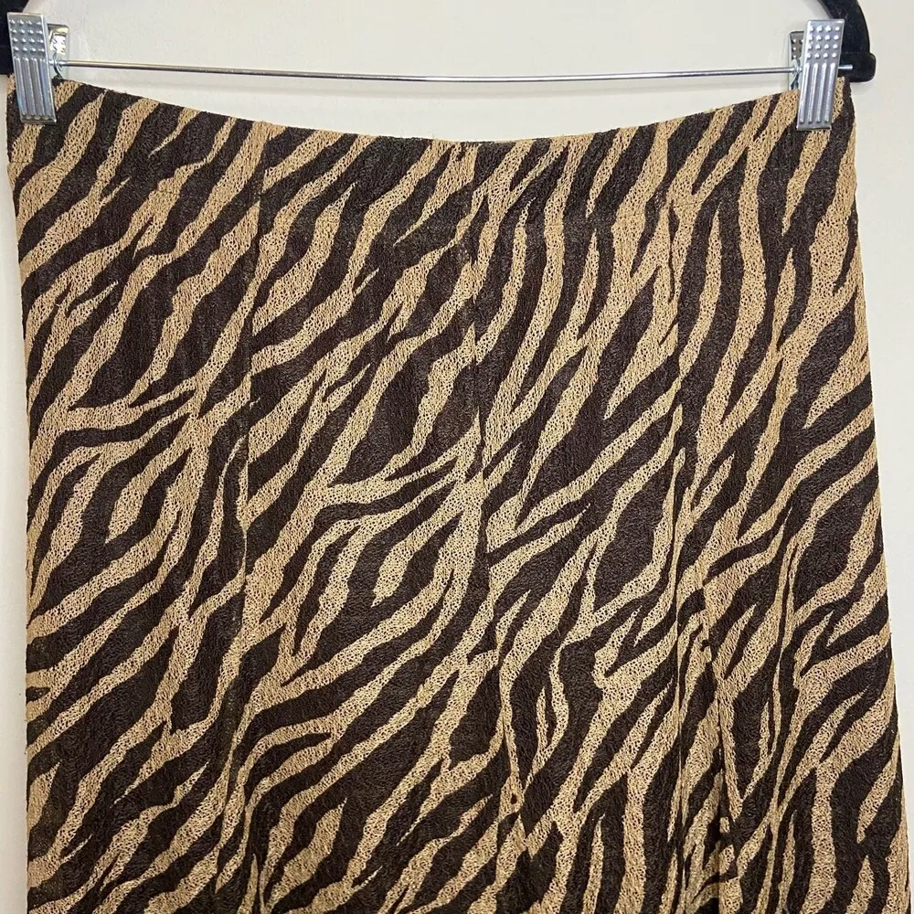 Chicos Lace Animal Tiger Print Maxi Skirt Size 2 (Med) - Image 2
