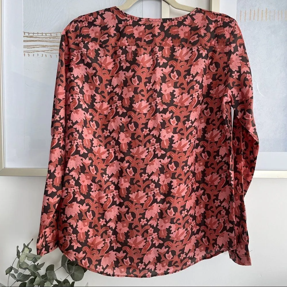 Calypso St. Barth 100% silk floral print blouse S - Image 3