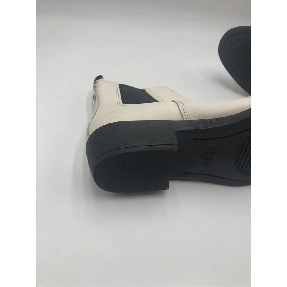 UGG White Leather Boots Women’s Size US 9.5/EU 40.5 READ - Image 11