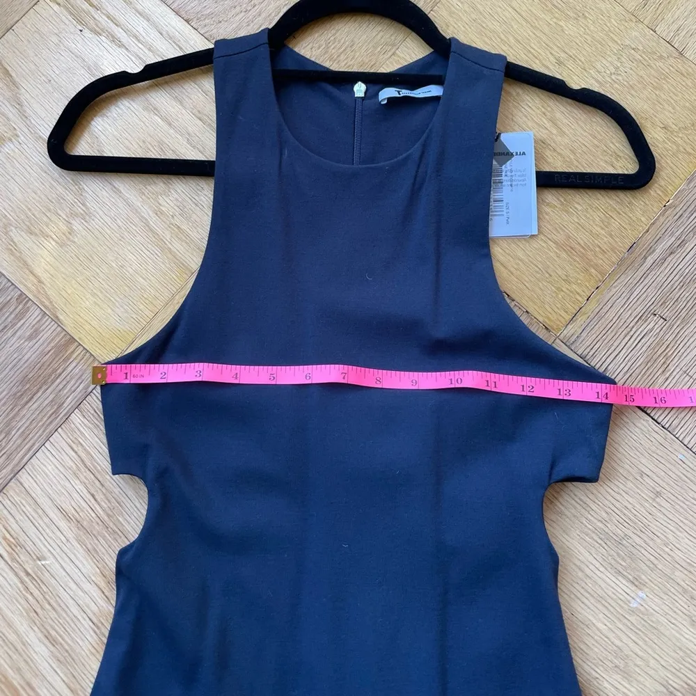 NWT T Navy Blue Jersey Racerback Midi Cocktail Dress, Sz Small - Image 12