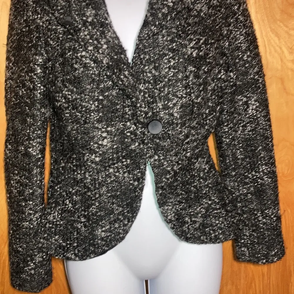 Black & Gray Cynthia Rowley Wool Like Jacket Size Small - Image 5