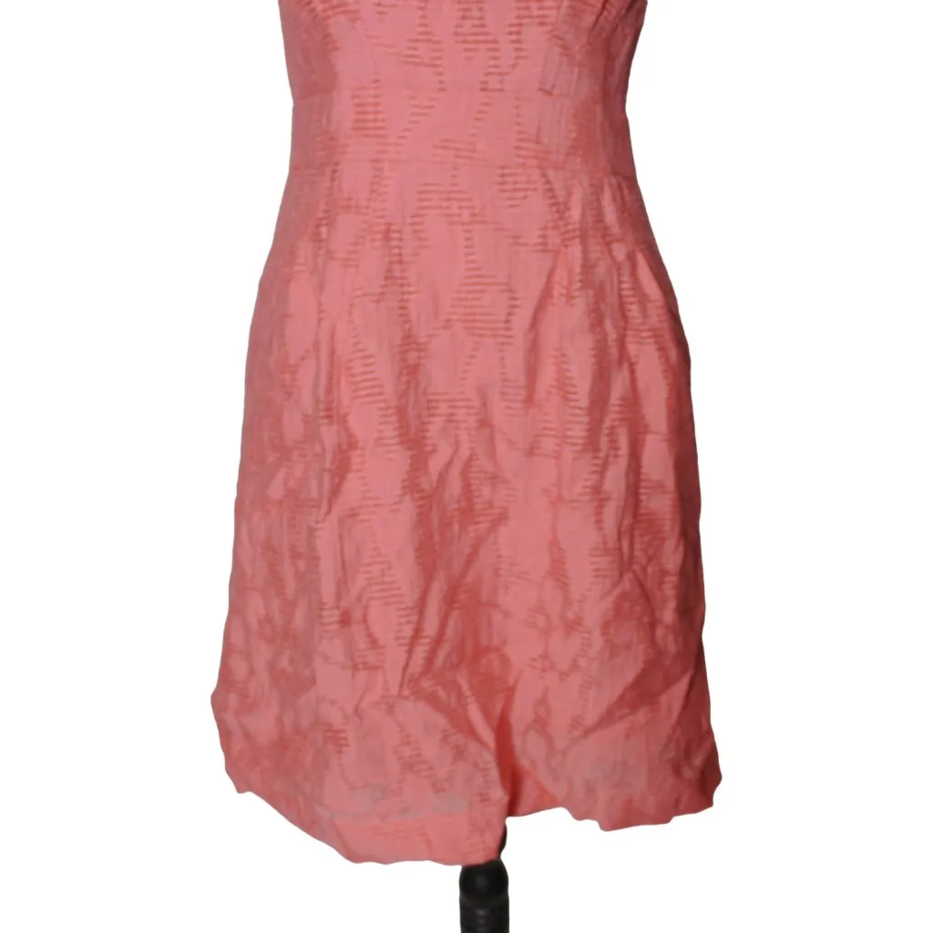 Banana Republic Petite Retro Fit & Flare Dress – Size 6P – Coral – Pockets - Image 5