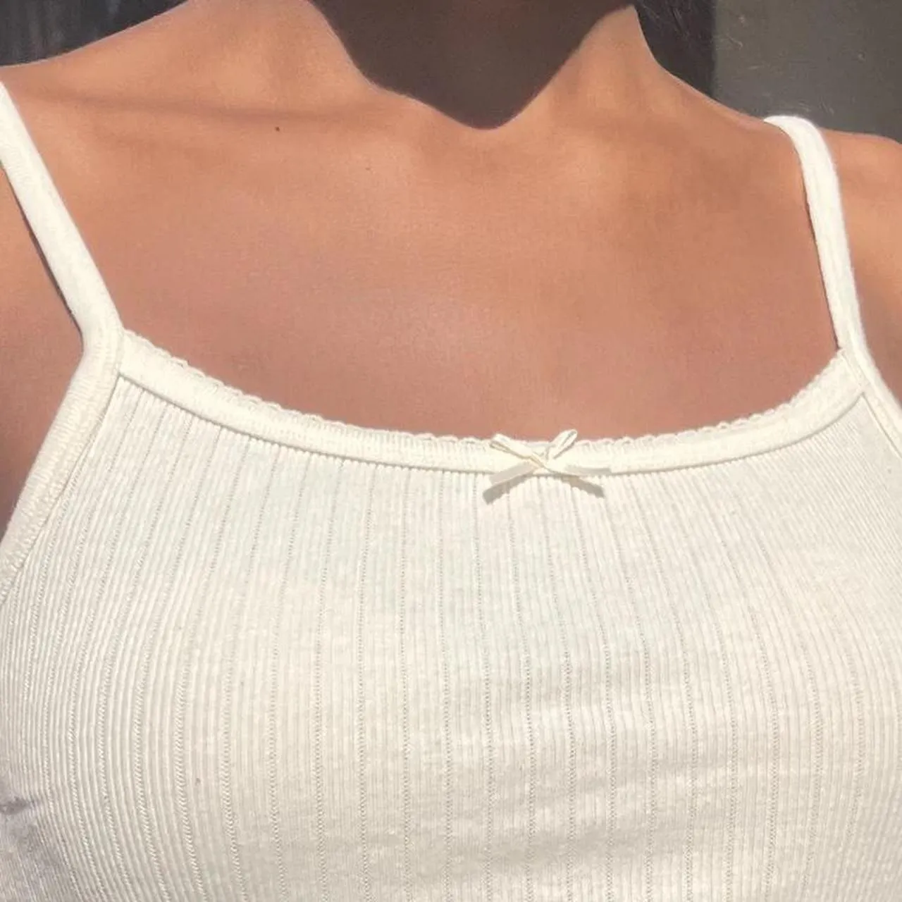 Brandy Melville Belle Bow Lace Tank - Image 2