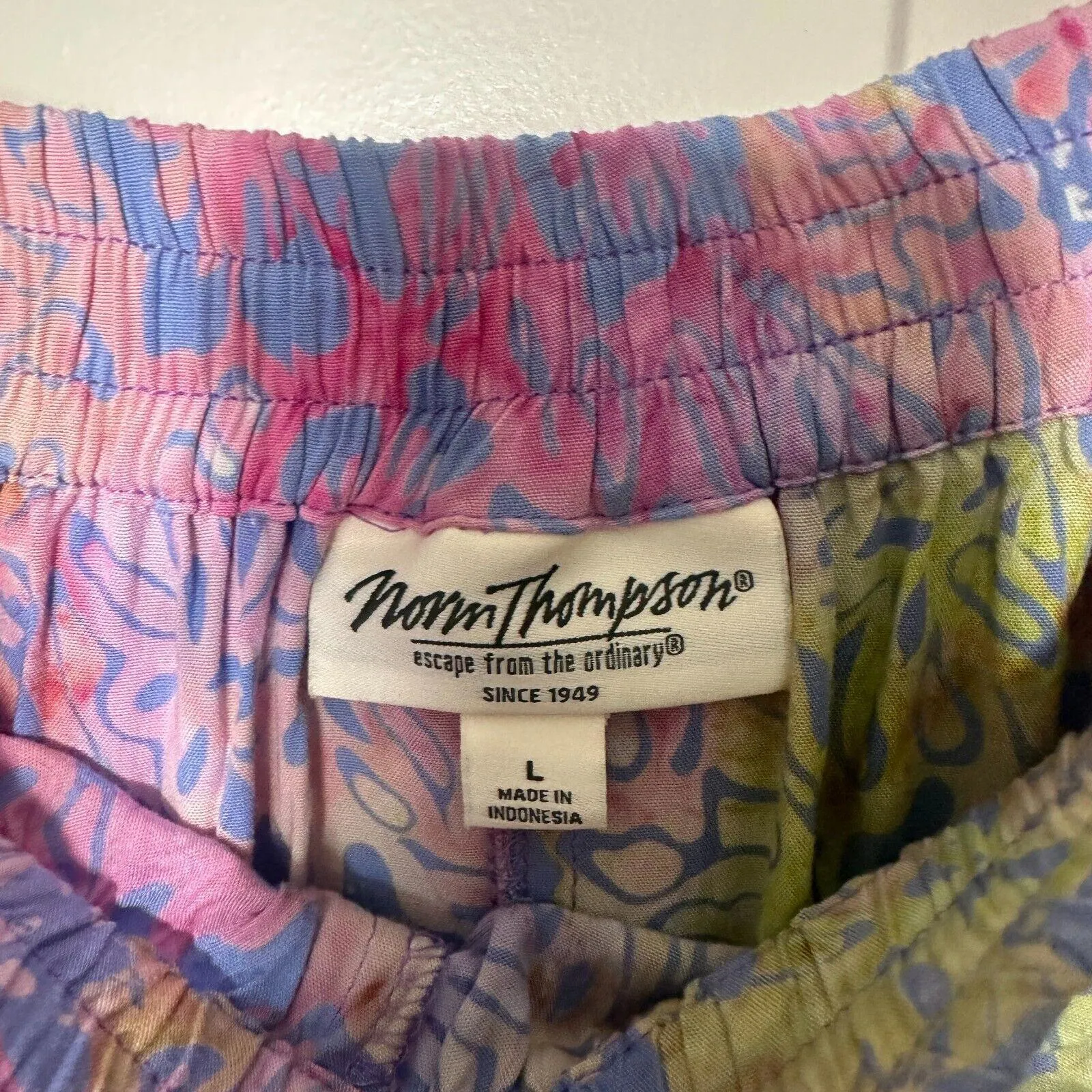 Vintage Norm Thompson Floral Hawaiian Purple Midi‎ Skirt Pleated Flare Large - Image 3