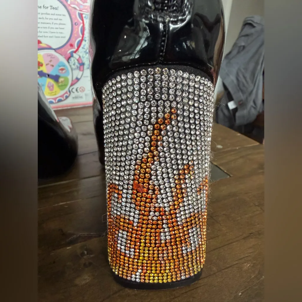 Flame rhinestone ankle boots Black Size 7.5 - Image 8