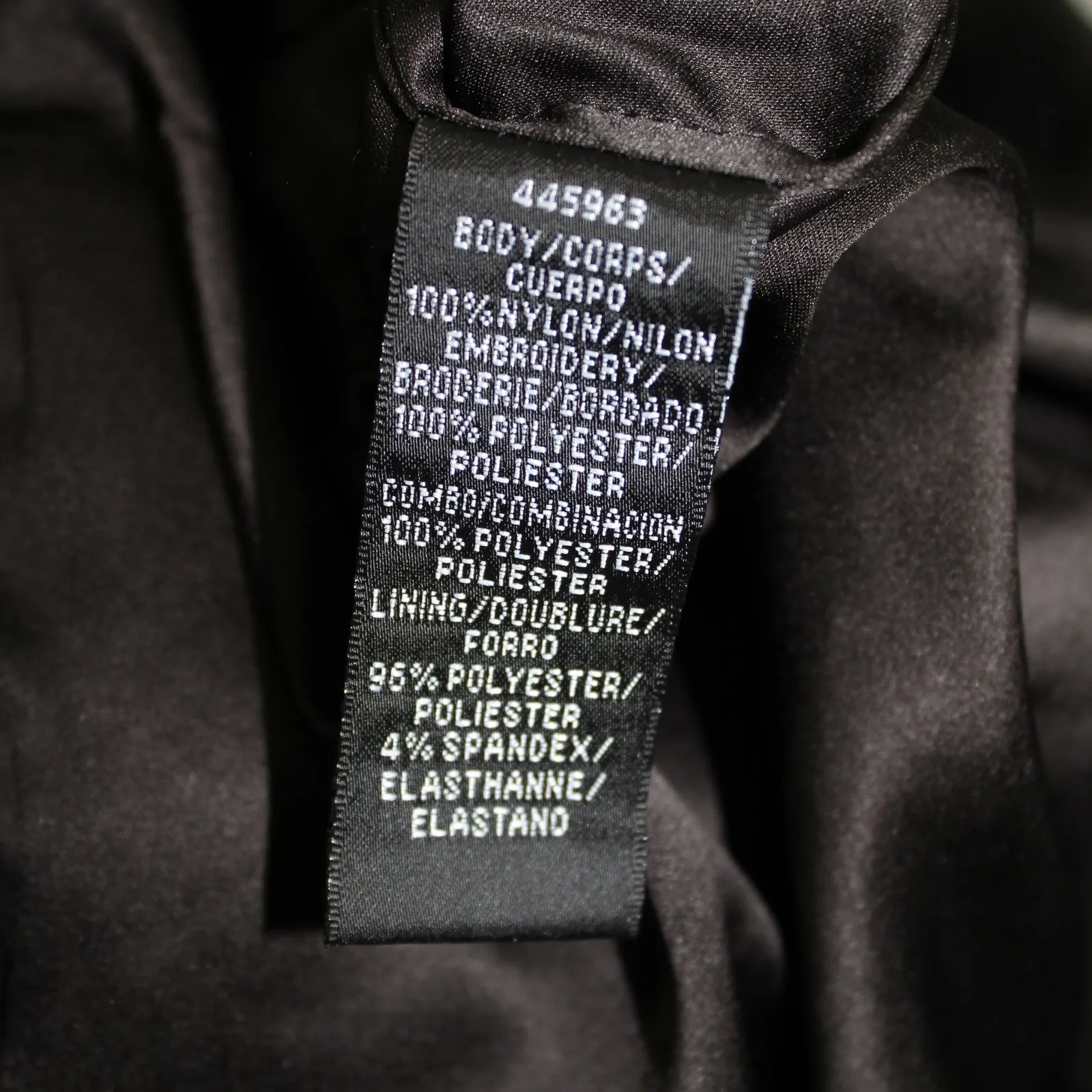 ML Monique Lhuillier Black & Blue Tie-Neck Lace Long Sleeve Ruffled Dress - Image 10